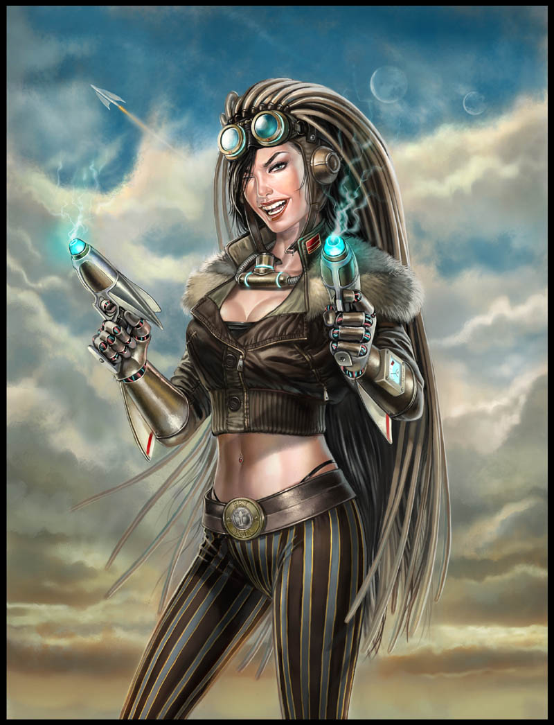 Illustration for article titled Pinup art that kicks you in the teeth